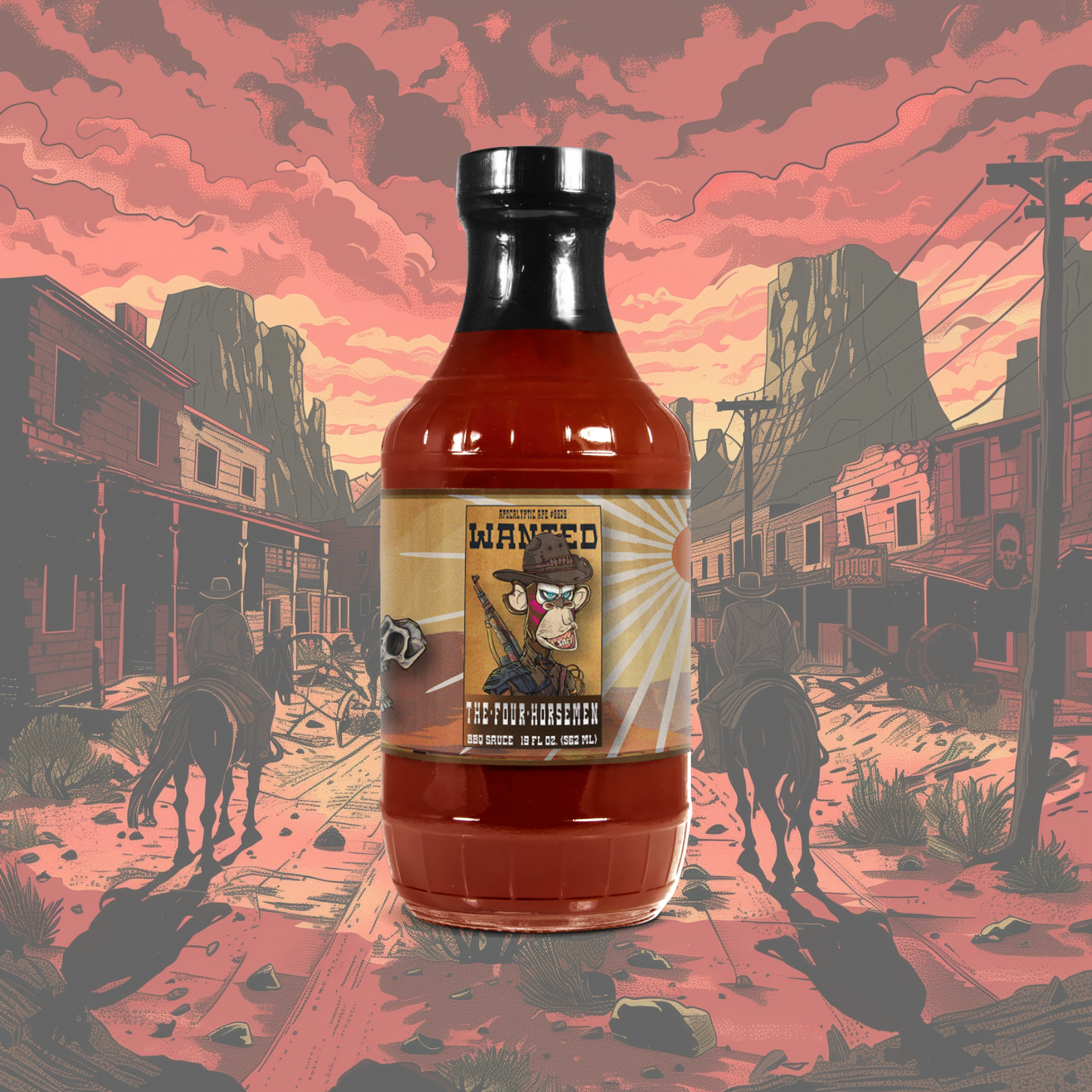 Apocalyptic Ape #8829 The Four Horsemen BBQ Sauce